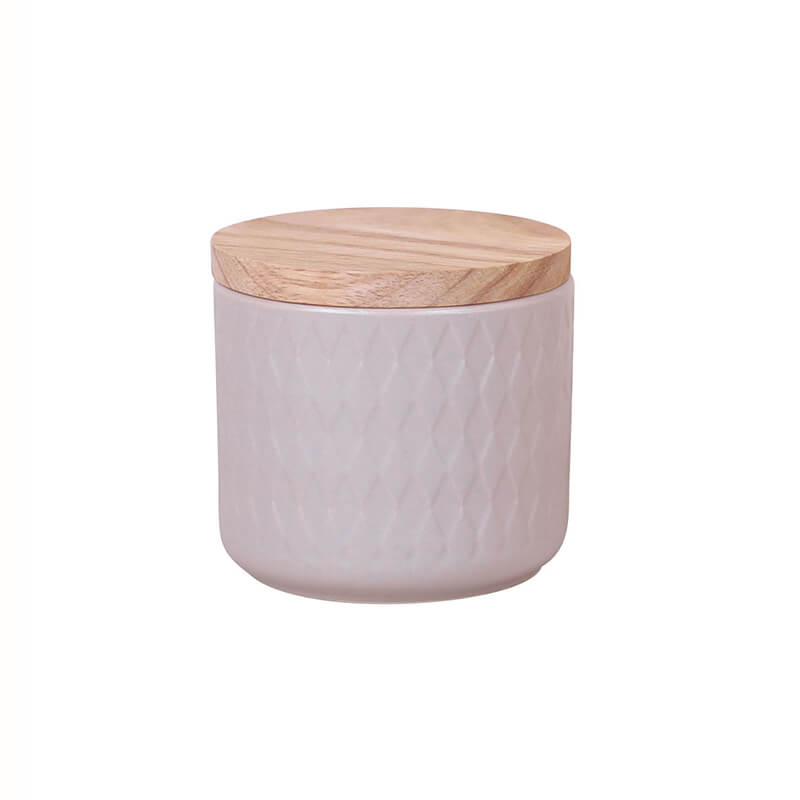 Greehomede | Ceramic Canister-short | 9 x 10 x 10cm/ 3.5 x 3.9 x