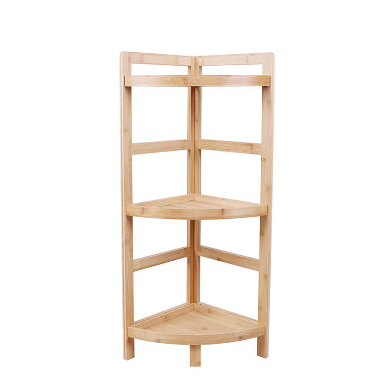 Wisuce 3 Tier Corner Shelf, 100% Real Bamboo Shower Corner Shelves